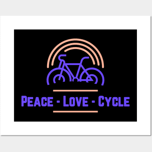 Peace Love Cycle Posters and Art